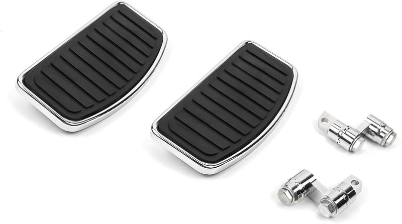 FIASRAC Driver Floorboards Front Floorboard Foot Peg Pedals Compatible with Harley Sportster1200 883 Wide Glide Low Rider(Adjustable) (Stripe) - Image 1